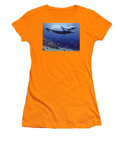 Baby Humpback - Women's T-Shirt (Athletic Fit) - visitors