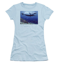 Baby Humpback - Women's T-Shirt (Athletic Fit) - visitors