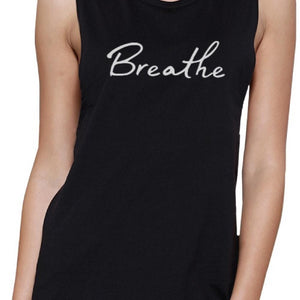 Breath Muscle Tee Work Out Sleeveless Shirt Cute Yoga T-shirt