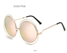 TSHING Vintage Oversized Round Sunglasses Women Fashion Large Size Metal Circle Mirror Sun Glasses For Female UV400 - visitors