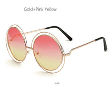 TSHING Vintage Oversized Round Sunglasses Women Fashion Large Size Metal Circle Mirror Sun Glasses For Female UV400 - visitors