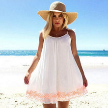 Women Dress White Harness dress Backless Short Summer BOHO Evening Party Beach Mini Dress Sundress#LSN - visitors