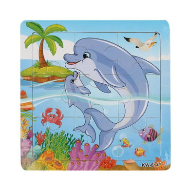 Vintage Toy, Dolphin Wooden Jigsaw Puzzle - visitors