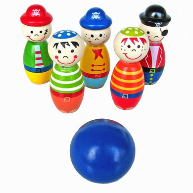 Vintage Toys, Wooden Bowling Ball and Pins - visitors