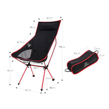 Ultra Light Beach Chair Outdoor Camping Portable Folding Lightweight Chair For Hiking Fishing Picnic Barbecue Vocation - visitors