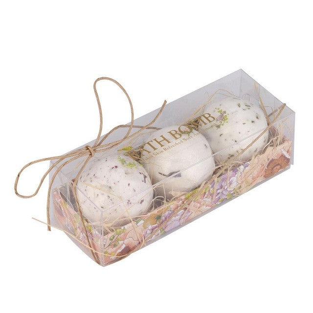 Natural Sea Salt Bath Ball Set  - Lavender Rose - visitors