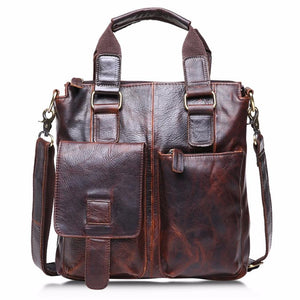 Xiniu Man Handbag Genuine Leather Vintage Buffalo Messenger Bags Satchel Laptop Briefcase Men's Bag #XTJ - visitors
