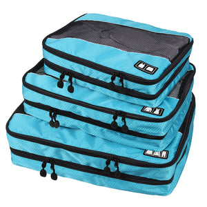 BAGSMART Travel Packing Cube (Small-Large 3 Piece) for Carry-on Travel Accessories. Suitcase and Backpacking (Double Compartment) - visitors