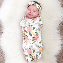 Newborn Infant Baby towel Swaddle Blanket Sleeping Swaddle Muslin Wrap Headband Set drop shipping - visitors