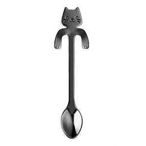 Stainless Steel Cat Coffee Spoon - visitors