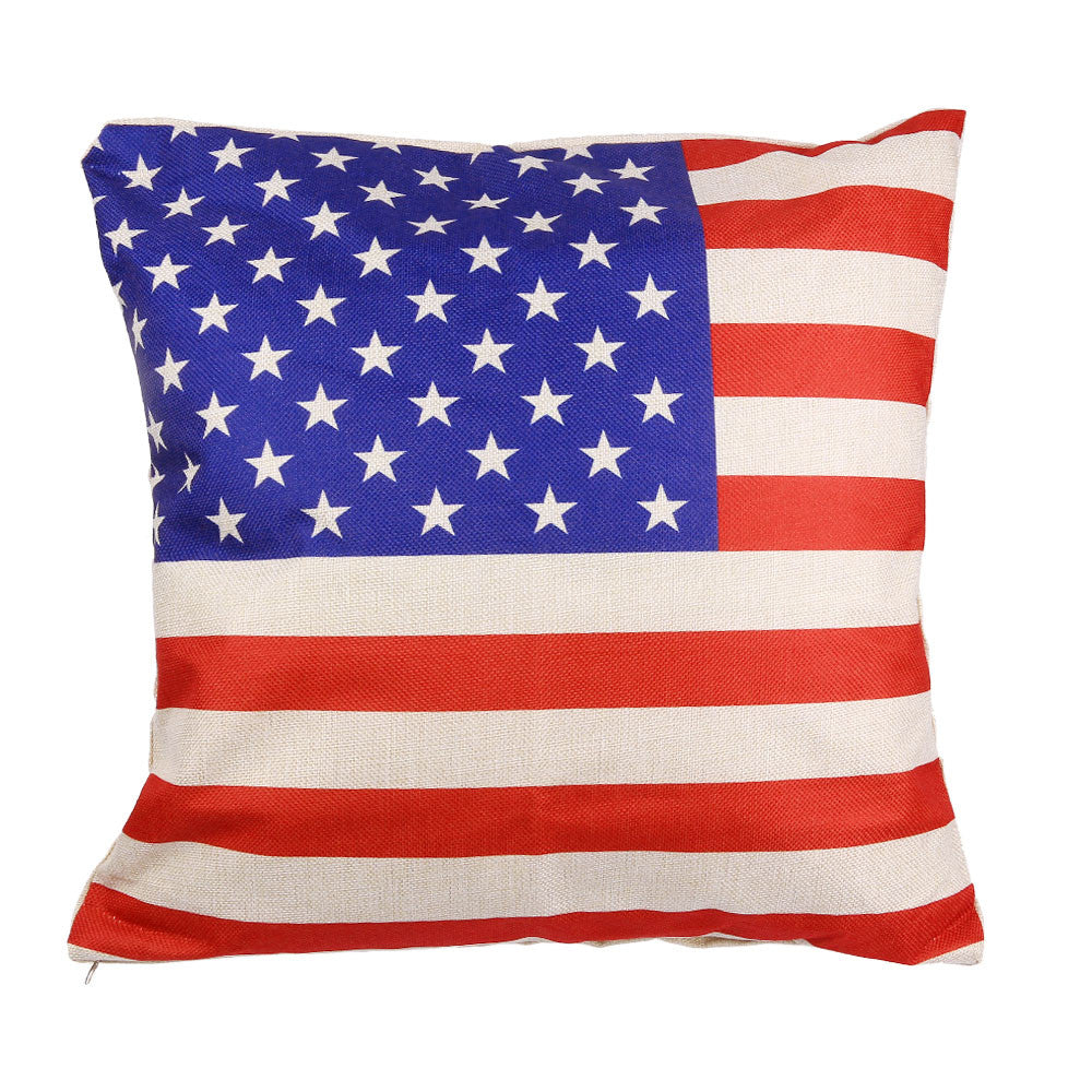 American Flag Cotton Cushion Cover - visitors