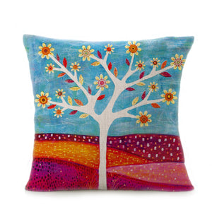 Vibrant Tree Pillow Case Cover - visitors