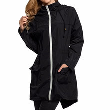 Women Lightweight Travel Waterproof Raincoat Hoodie Windproof Hiking Coat Jacket - visitors