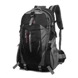Waterproof Outdoor Sports Climbing Backpack Bag Cover Mountaineering Backpack Shoulder Bag Camping Hiking Backpack (Black) - visitors