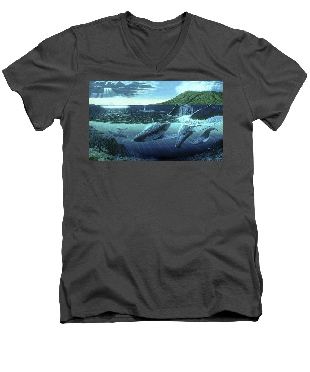 The Great Whales - Men's V-Neck T-Shirt - visitors
