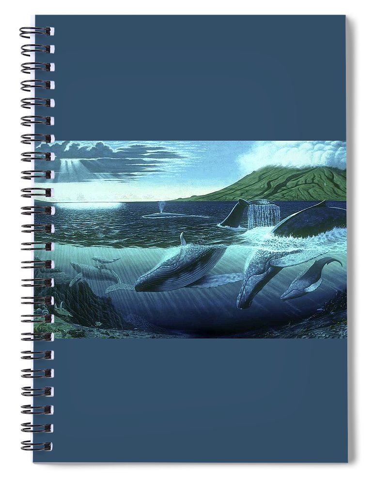 The Great Whales - Spiral Notebook - visitors