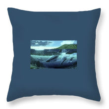 The Great Whales - Throw Pillow - visitors