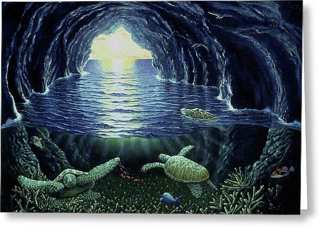 Turtle Cave - Greeting Card - visitors